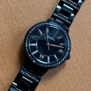 Black Fossil Watch